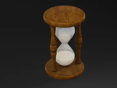 Sand Hour Glass Low-poly 3D model