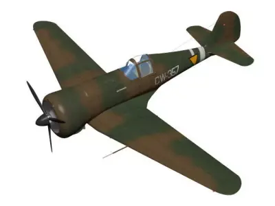 Curtiss Wright Model 21 B 3D model