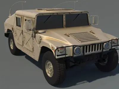 HMMWV Hummer Military Vehicle 3D model