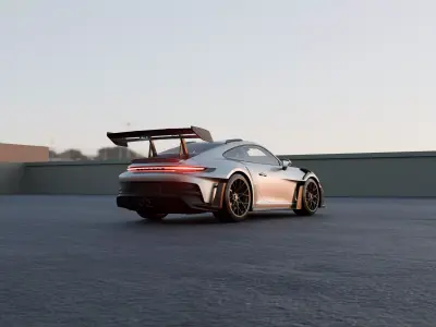Scene Automotive Blender Free low-poly 3D model