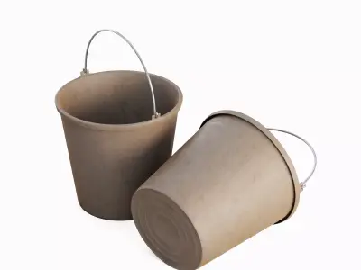 Industrial Plastic Bucket C 03  3D model