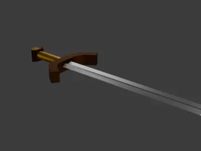 Stylized Sword Free low-poly 3D model