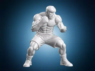 Rocky Balboa Training Figure 3D Printable 3D print model
