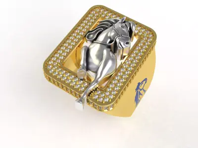 Horse Ring 3D print model 3