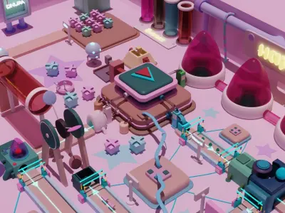 Soap Factory  Low-poly 3D model