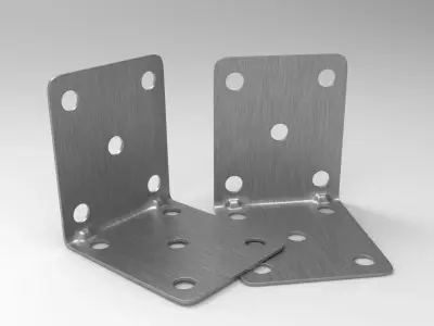 Ugu L-Shaped Angle Iron Bracket Low-poly 3D model