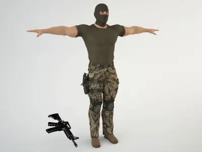 Mercenary Soldier 1 3D model