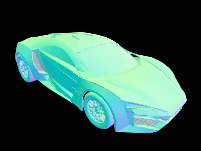 Lykan Hypersport From W motors Low-poly 3D model