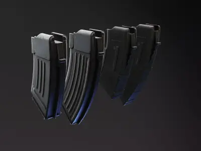 Small AK magazines Low-poly 3D model