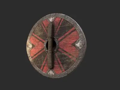 Viking Shield 3D modeling Low-poly 3D model
