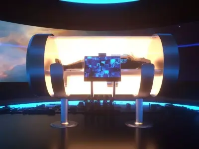 Futuristic Hibernation Space Pod  3D model