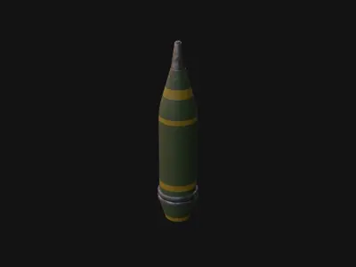 Artillery Projectile Low-poly 3D model