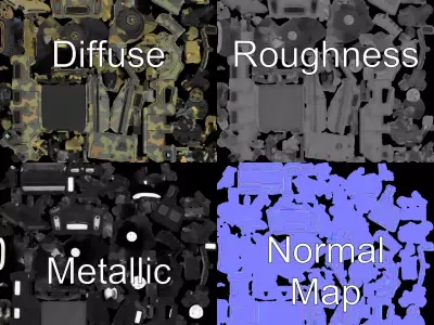 Camouflage Armored Vehicle model pack Low-poly 3D model purchase