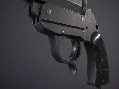 LP34 Flare gun - Leuchtpistole 34 Low-poly 3D model