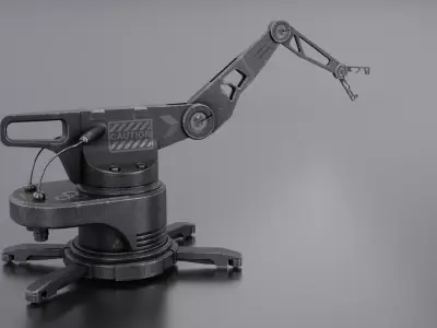 Industrial Sci-Fi Robot Arm Futuristic  Free 3D model