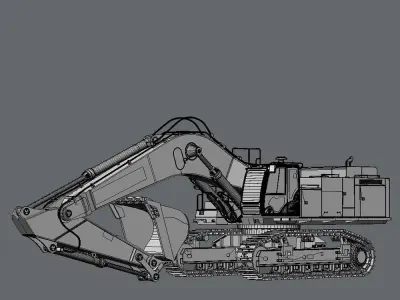 Excavator Deere 870G 3D model