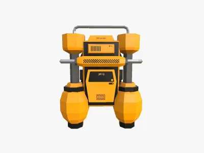 Jetpack Low Poly G01 - SciFi Character Design Low-poly 3D model
