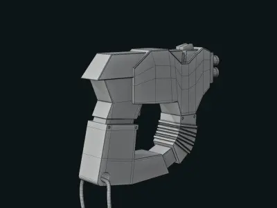 Sci Fi Blaster 3D Game Asset Low-poly 3D model