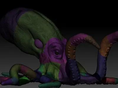 Realistic 3D Octopus Model Free 3D model