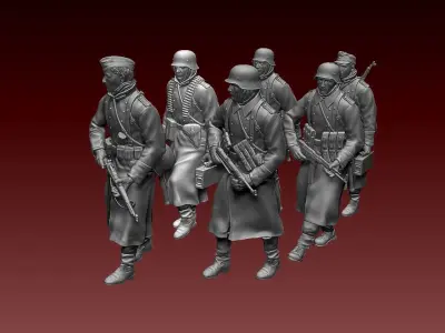 German soldiers 3D print model