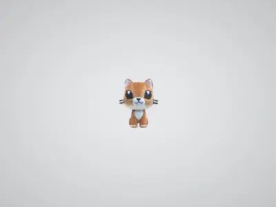 Kitten plushie  3D model