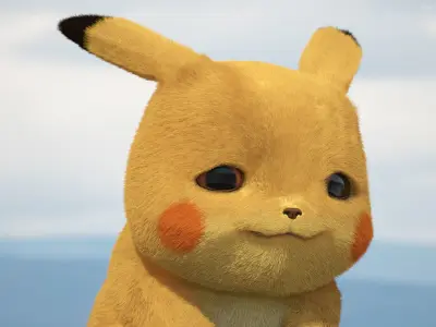 Pikachu Character Sad Fur 3D model