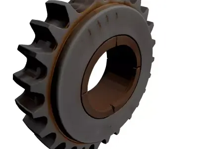 Industrial Gear Sprocket 3D Model 3D model