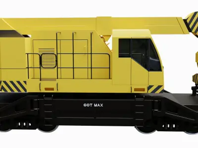 Railroad Crane 3D model purchase
