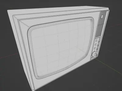 Soviet-era Television Low-poly 3D model
