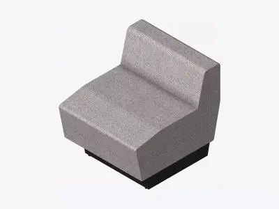 Seating - Contemporary - Blume - Closing - Back - Left Low-poly 3D model