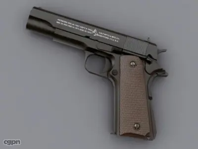 Colt 1911 Low-poly 3D model 5