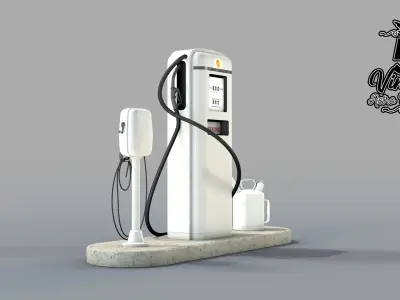50s Gas Station 3D model