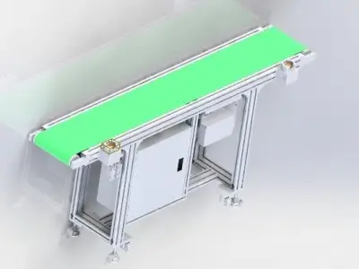 2 m conveyor line 3D model