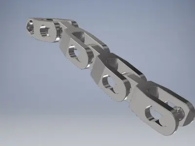Industrial chain link 3D model