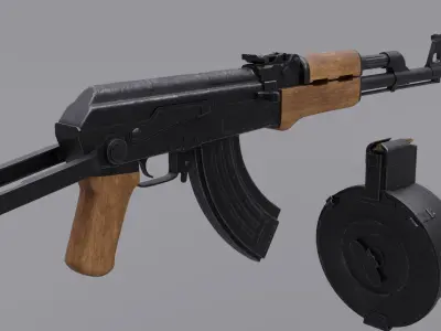 AK 47 Assault Rifle  Free 3D model