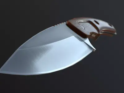 Knife Low-poly 3D model 31