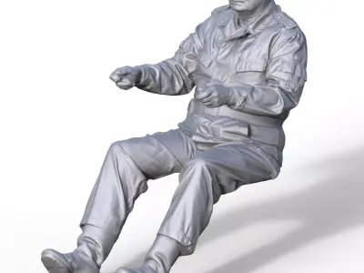 Figure truck driver NVA GDR 3D print model