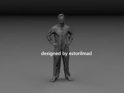 US AIRCRAFT CARRIER RUNWAY PERSONNEL 3D print model