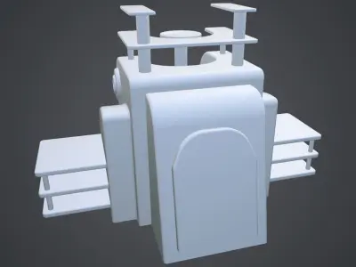 Sci-fi asset 5 - high poly 3D model