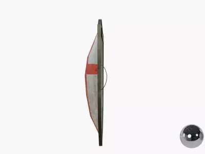 Templar Knight Shield Low-poly 3D model