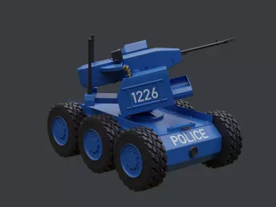 Armed Police Robot 3D model