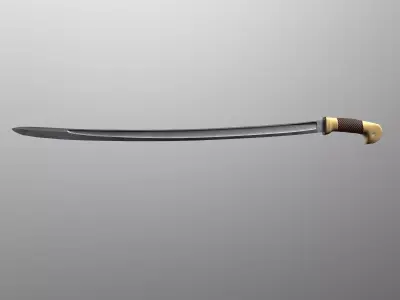 Russian Cossack Shashqua Saber Free low-poly 3D model