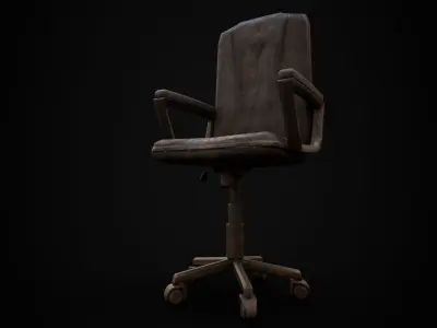 Old Office Chair - Game Ready PBR Low-Poly 3D Model Low-poly 3D model