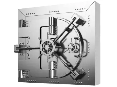 Detailed Bank Vault Door 3D model