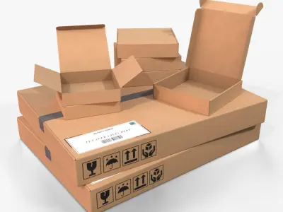  Cardboard Box Collection - Flat Form Mix 