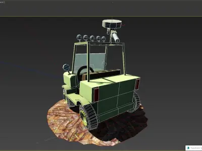 Cartoon Jeep Low-poly 3D model