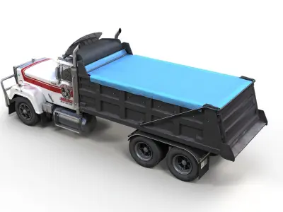 Superliner dump truck Low-poly 3D model