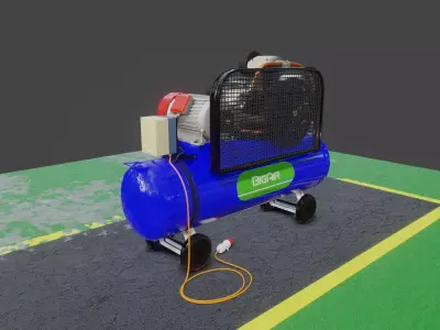 Air Compressor Low-poly 3D model buy
