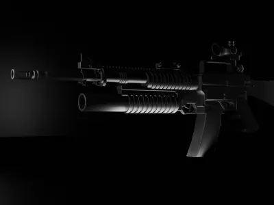 M16 rifle Low-poly 3D model purchase