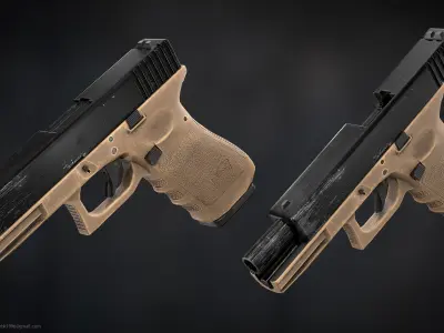 Glock 17 - Game Ready Low-poly 3D model